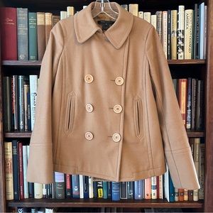 Marc Jacobs Wool Pea Coat, Camel Tan Small